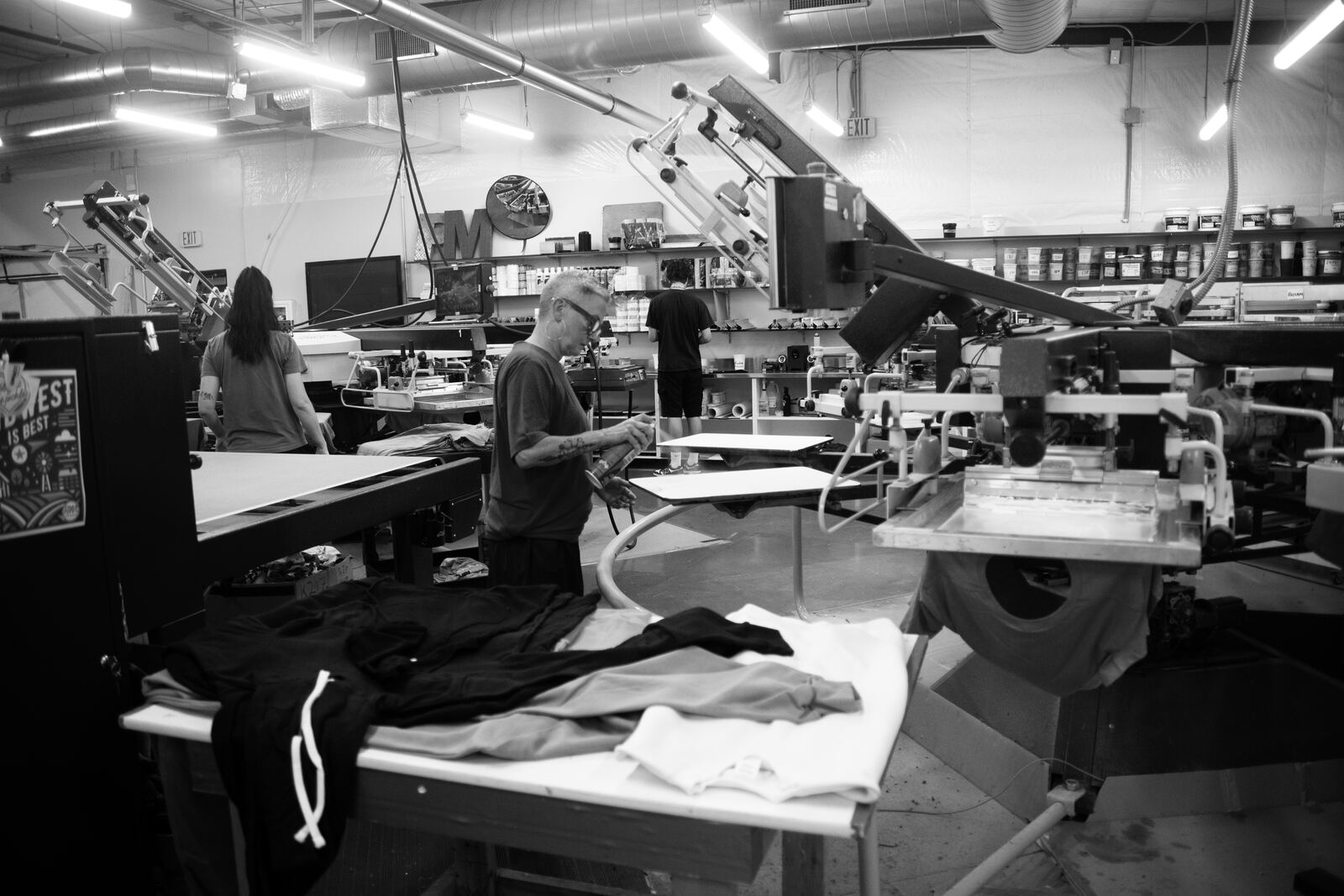 The P&M Apparel production floor mid-shift
