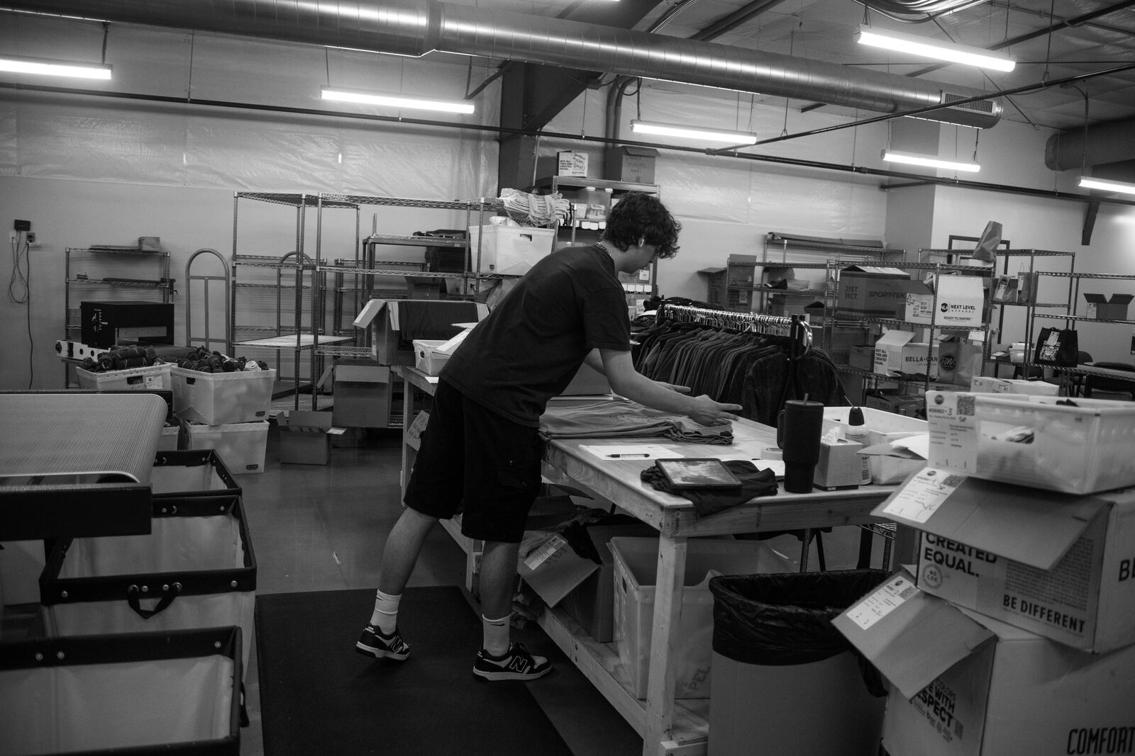 Packing team store orders at P&M Apparel