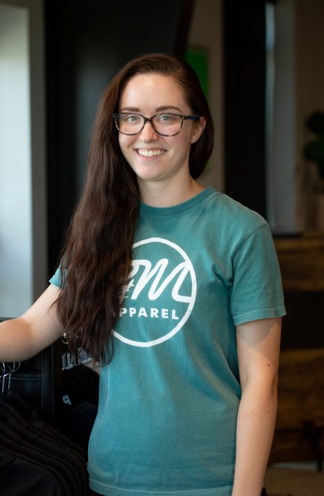 Bailee Bishop, screen printer at P&M Apparel